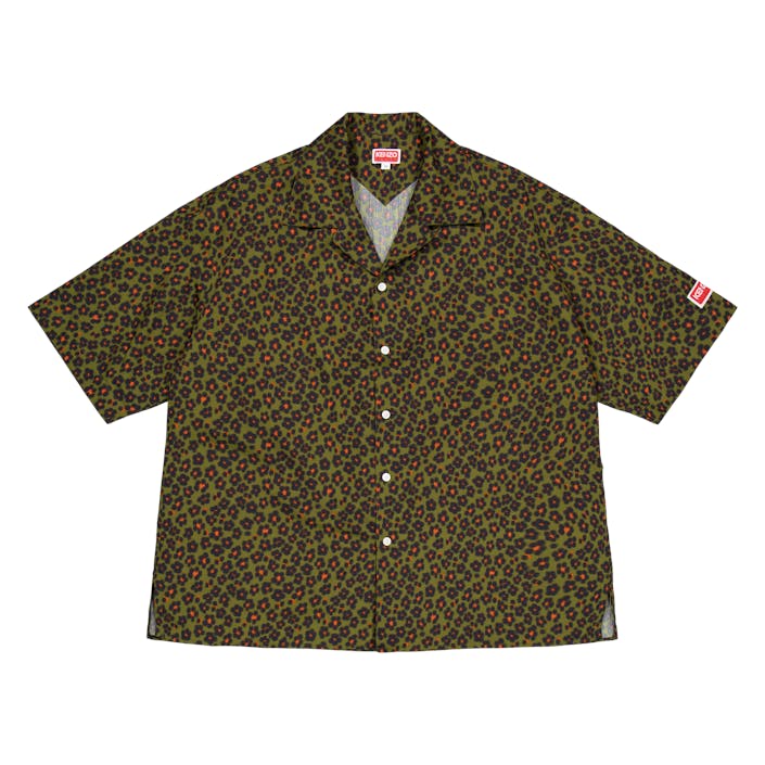 Shirt Sc Hana Leopard Khaki, Male, Odevy, Tops, Viacfarebná, M