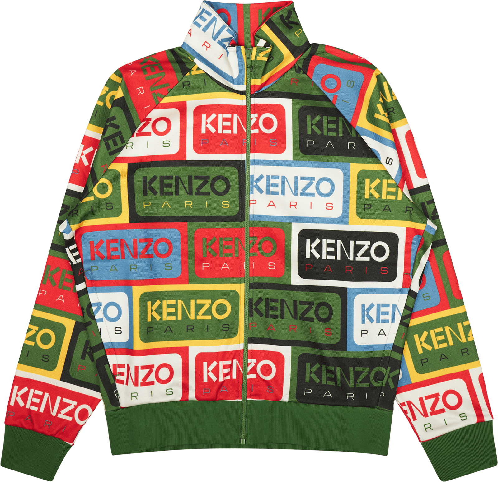 Zip Up Sweatshirt Kenzo Label Multicolor
