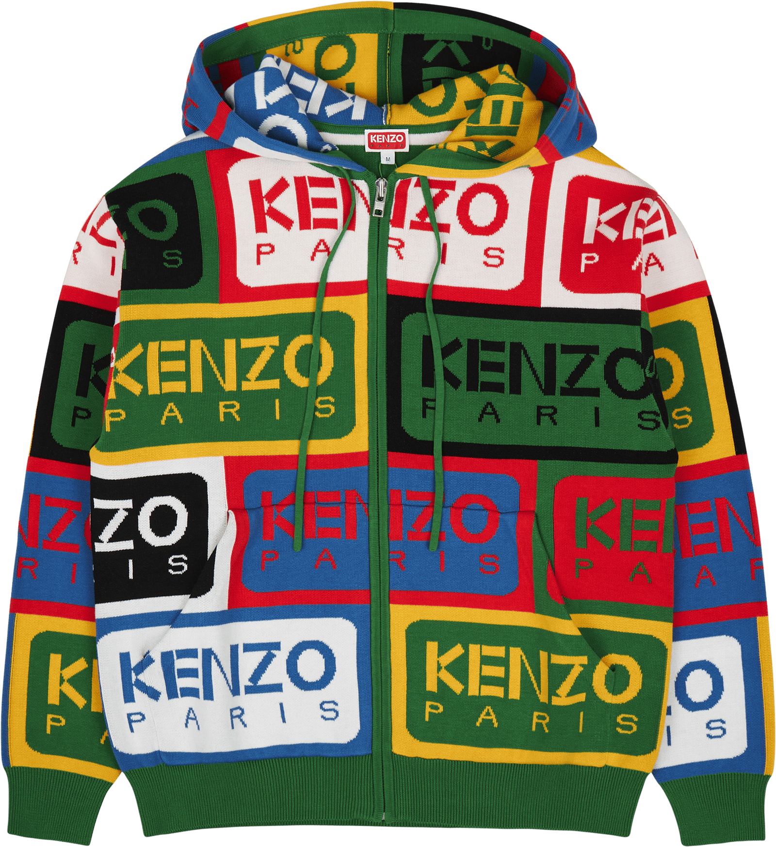 Zip Up Cardigan Kenzo Label Multicolor