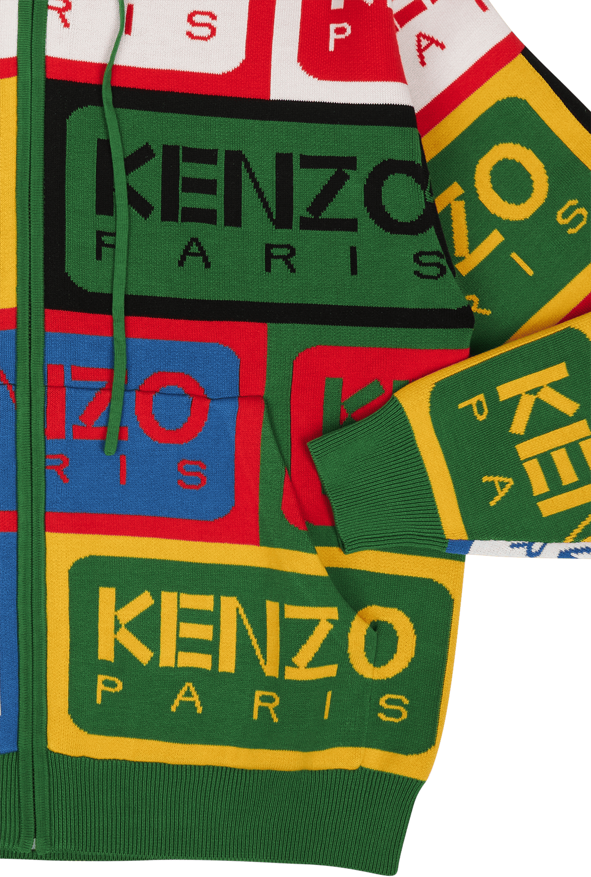 Zip Up Cardigan Kenzo Label Multicolor - Bild 4