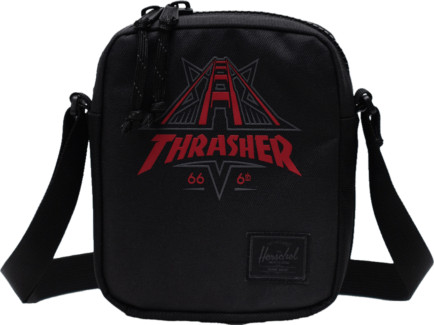 Crossbody Trasher Black, Unisex, varusteet, laukut & reput, Musta, ONESIZE