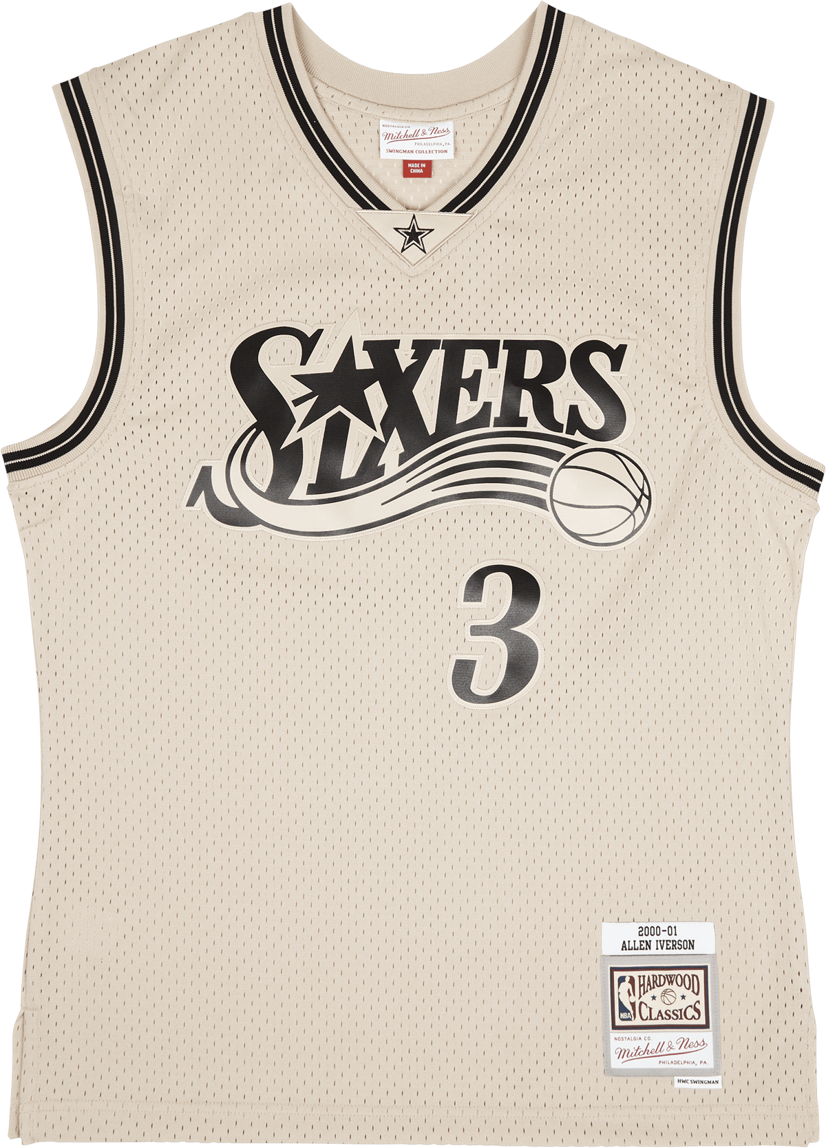 76ers Khaki Swingman Jersey