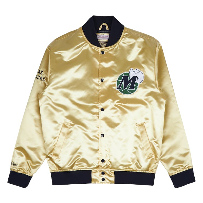 Mavs Lightweight Satin Jacket, Male, Odevy, bundy, Zlato, M