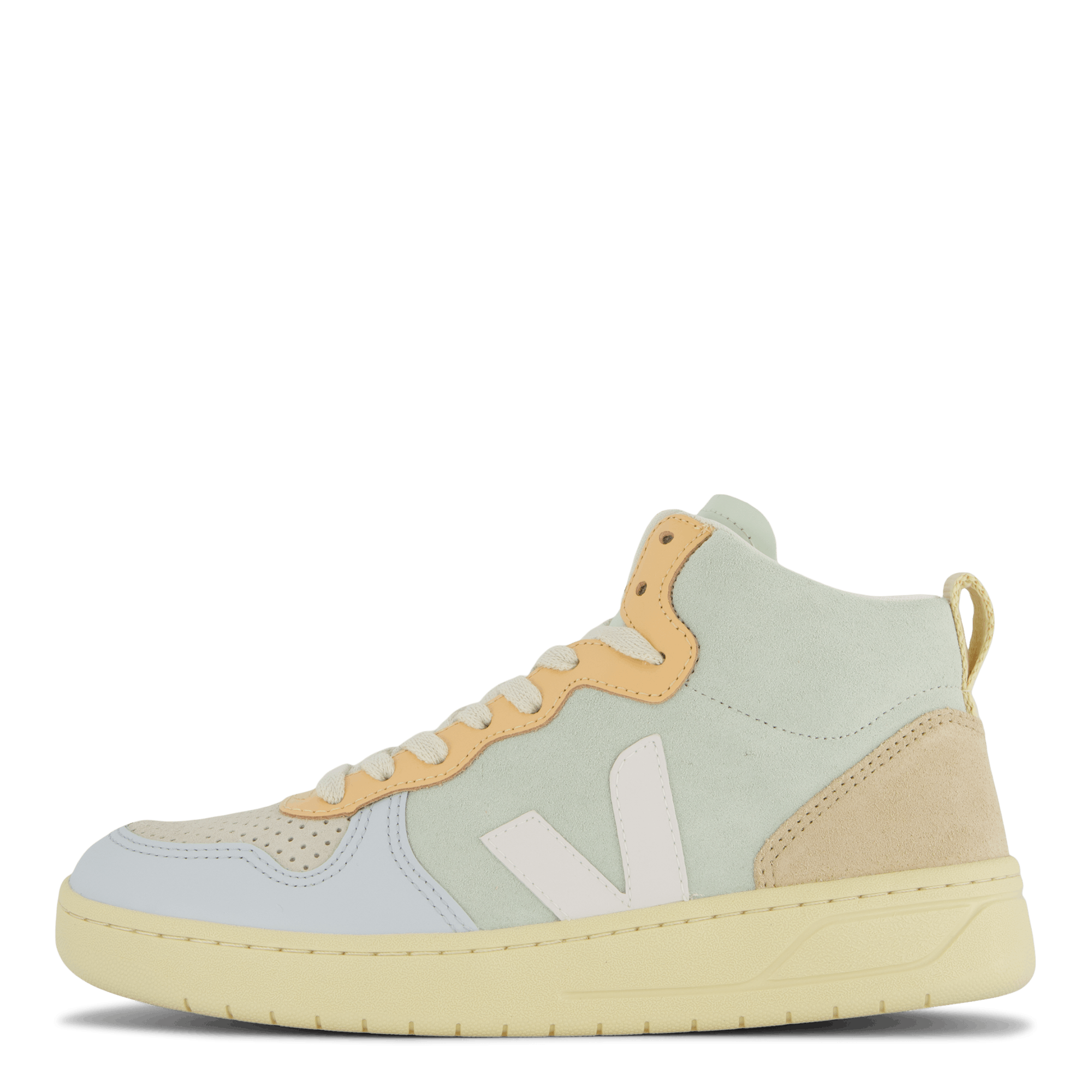 V-15 Suede Jade White Multico, Female, Schuhe, Sneaker, hohe sneaker, Mehrfarbig, EU 38