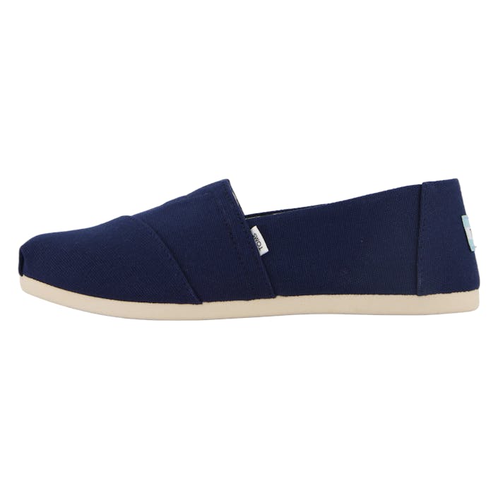 Alp Recycled Cotton Canvas Navy, Female, Shoes, Flats, slip-on, Blue, EU 39