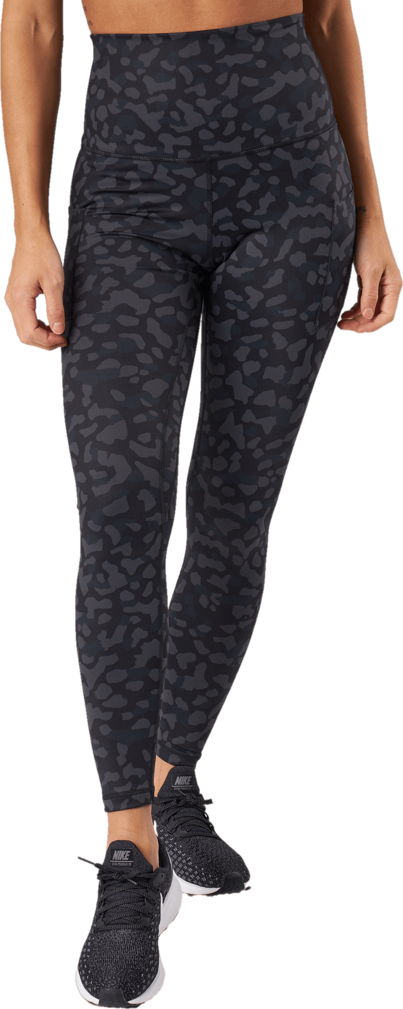 High Waist Tights – Side Pocke Leopard