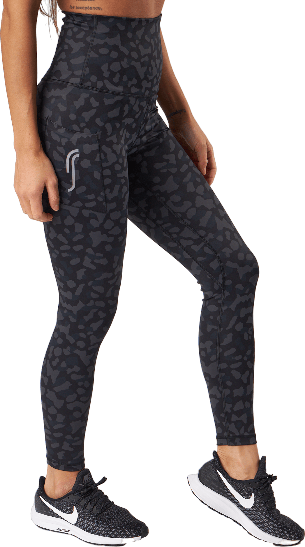 High Waist Tights - Side Pocke Leopard - Bild 2