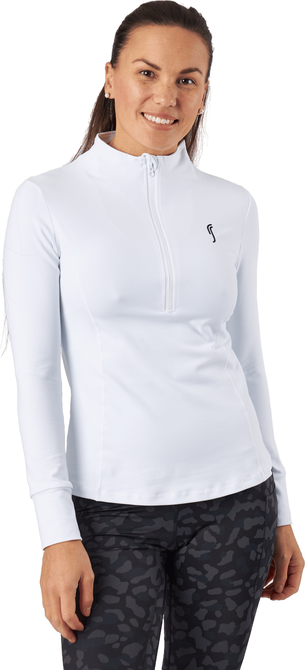 Half Zip Sweater White