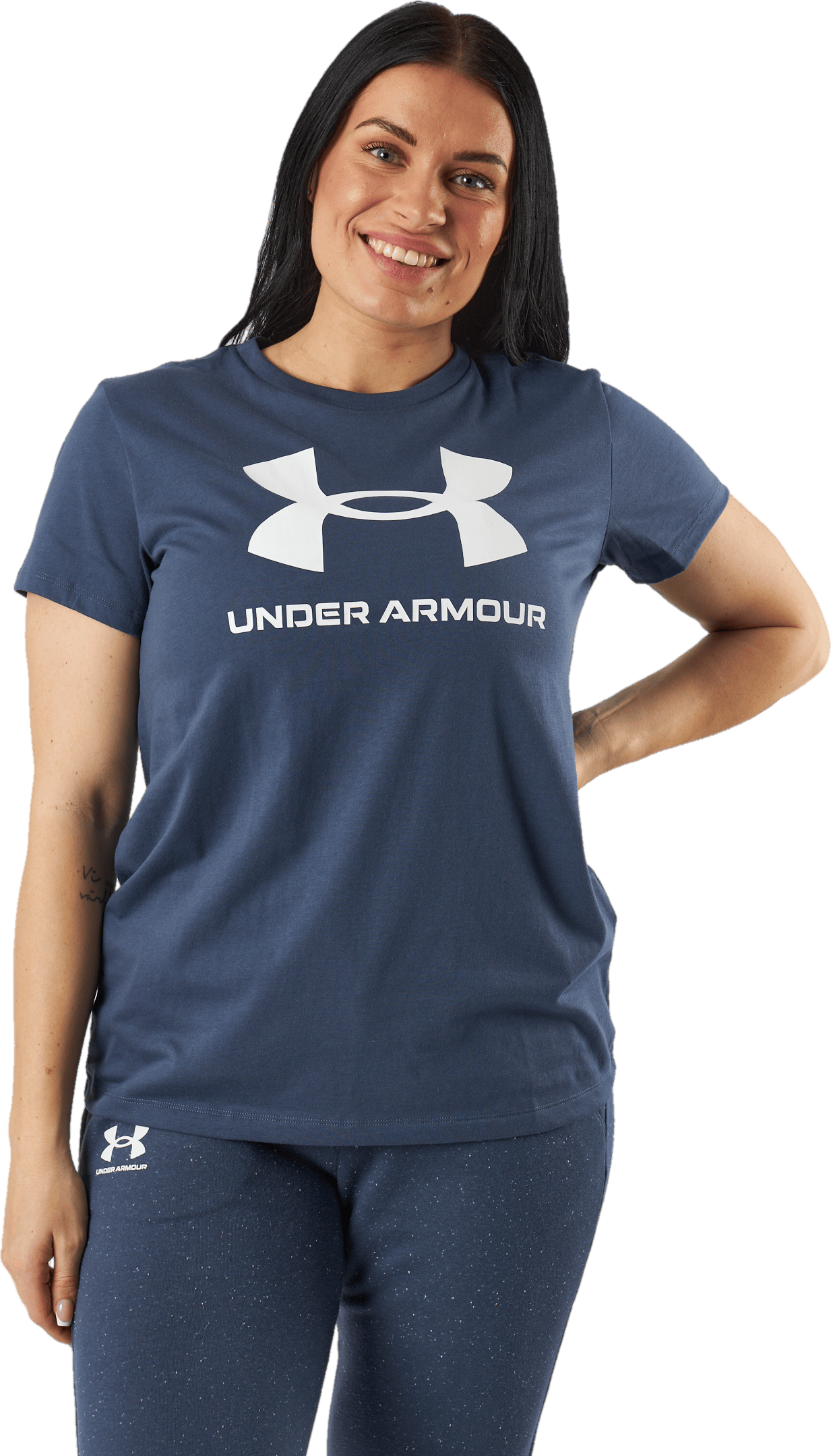 Ua Sportstyle Logo Ss Downpour Gray