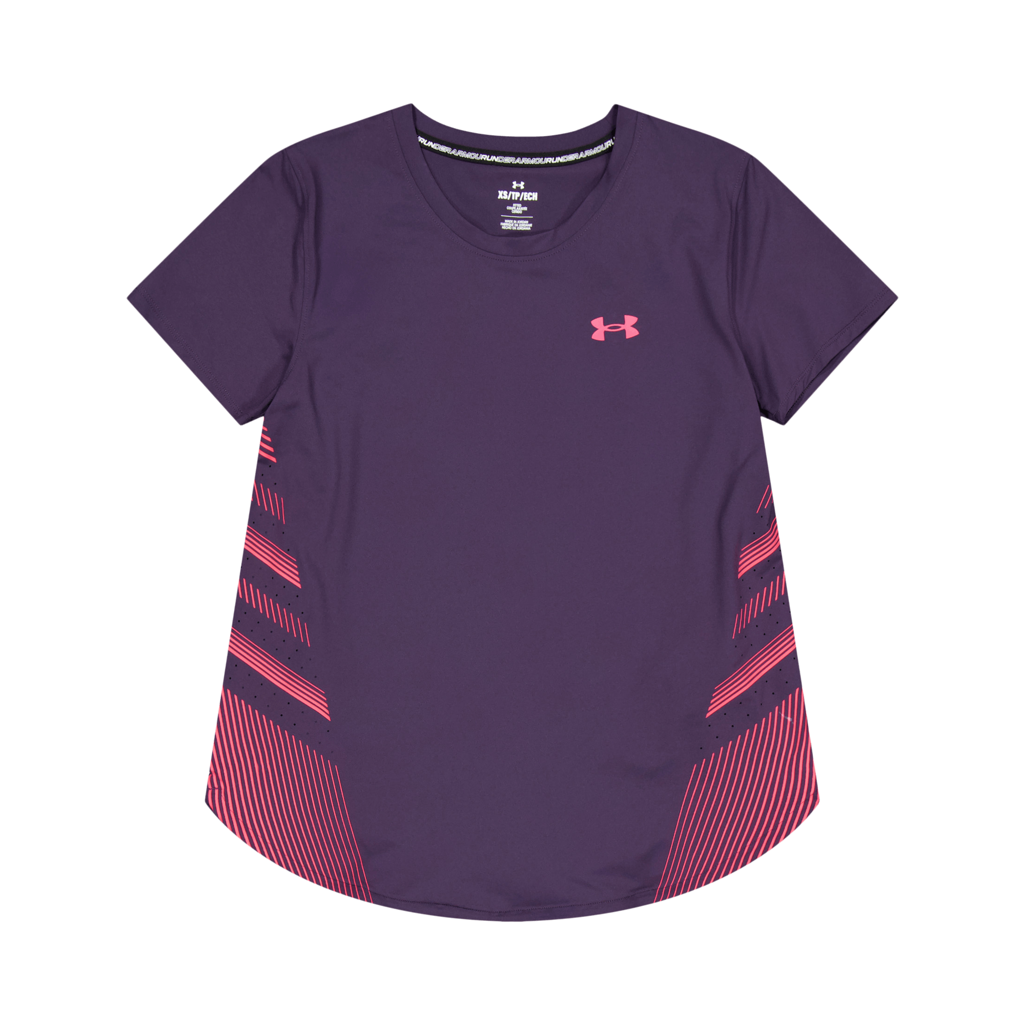 Ua Iso-chill Laser Tee Ii Tux Purple, Female, Odevy, Tričko, Posilovať, Fialová, M