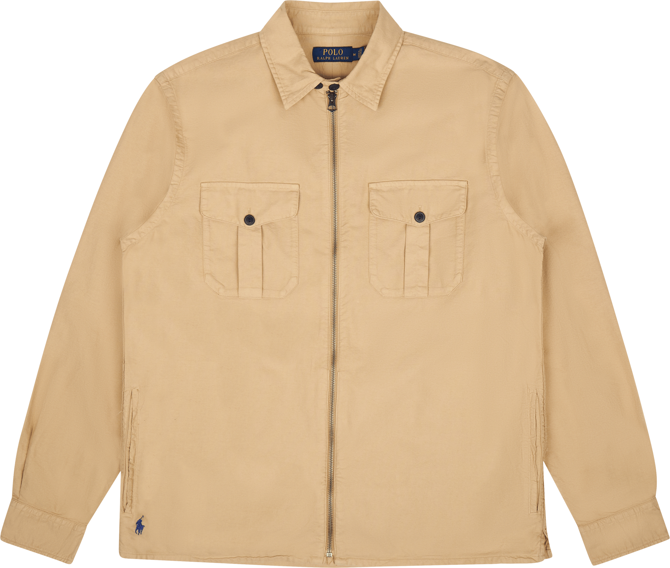 Garment-Dyed Oxford Overshirt Surrey Tan