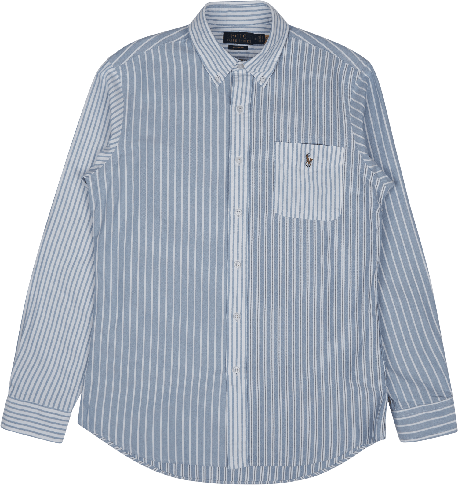 Custom Fit Striped Oxford Fun Shirt Blue Funshirt
