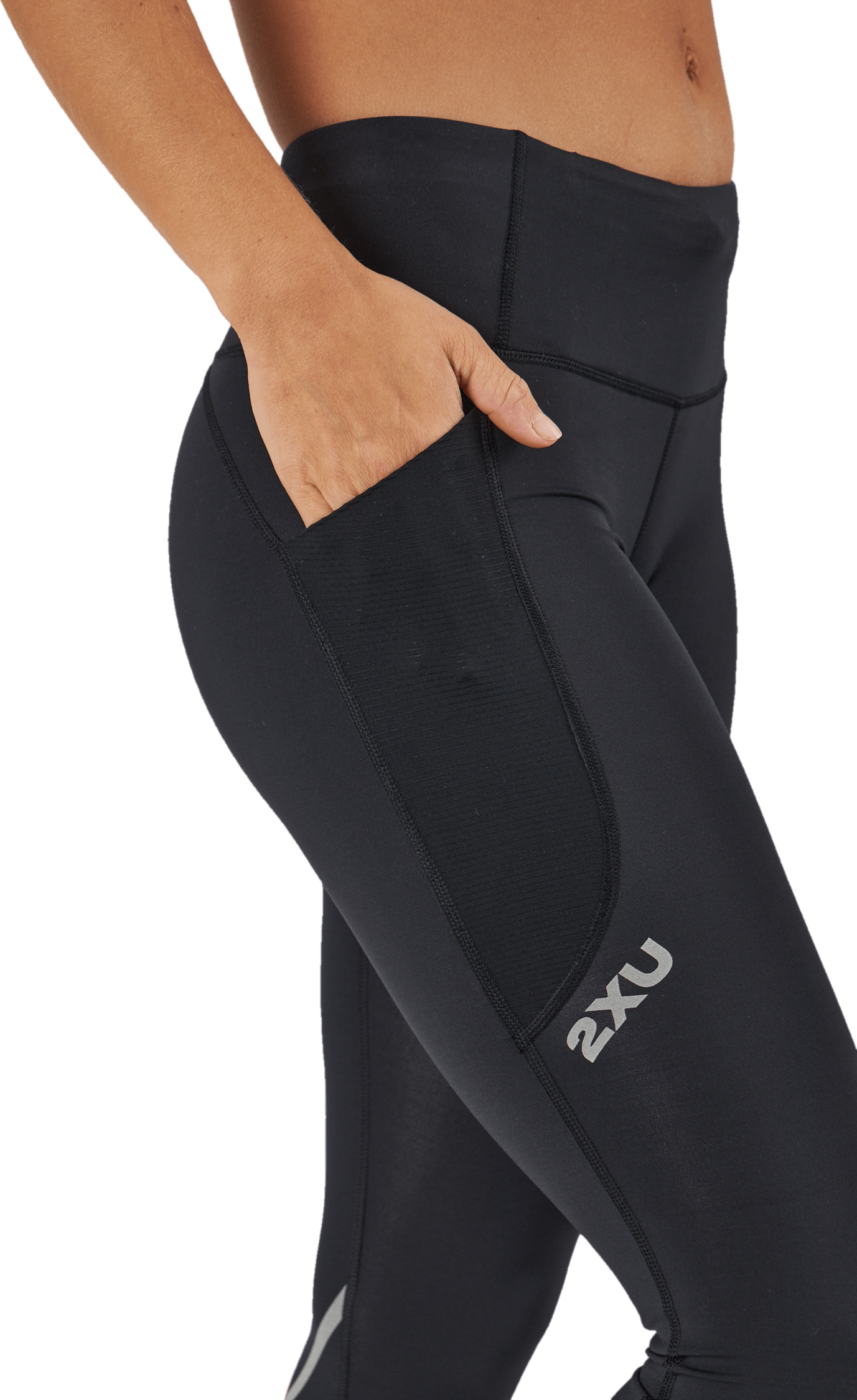 Aero Mid-rise Comp Tights Black/silver Reflective - Bild 4