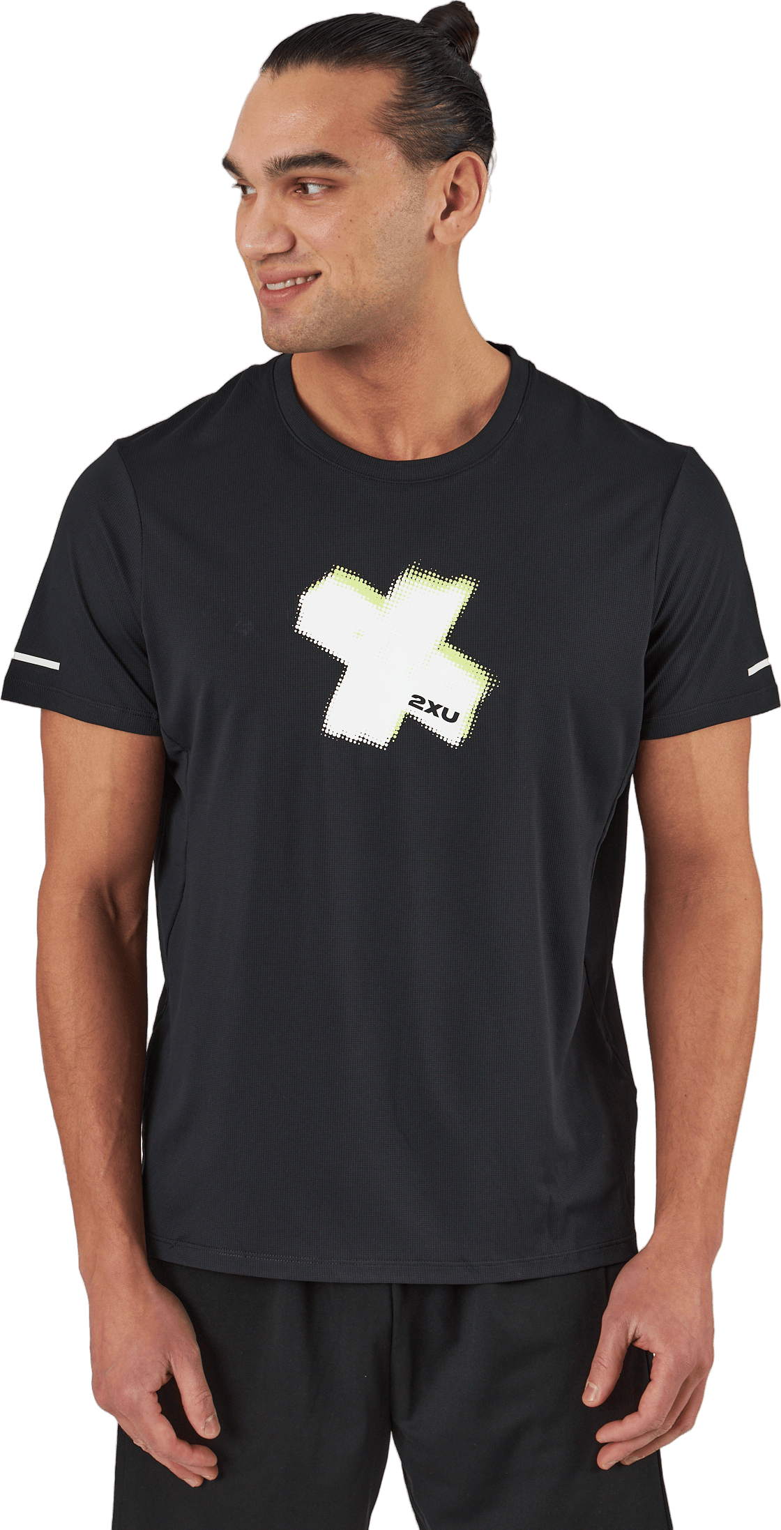 Light Speed Tee Black White X/white Reflective, Male, Apparels, T-shirt, Running, Black, S