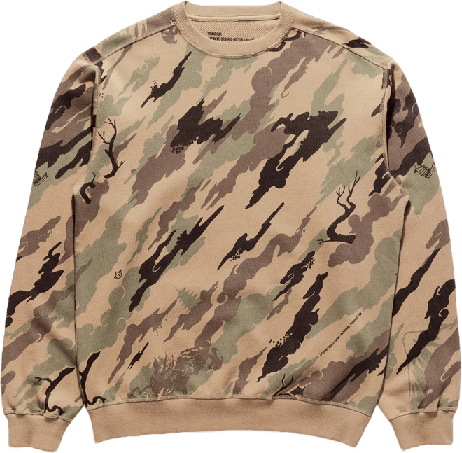 Organic Camo Crew Sweat Organi Woodland