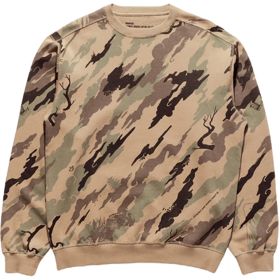 Organic Camo Crew Sweat Organi Woodland