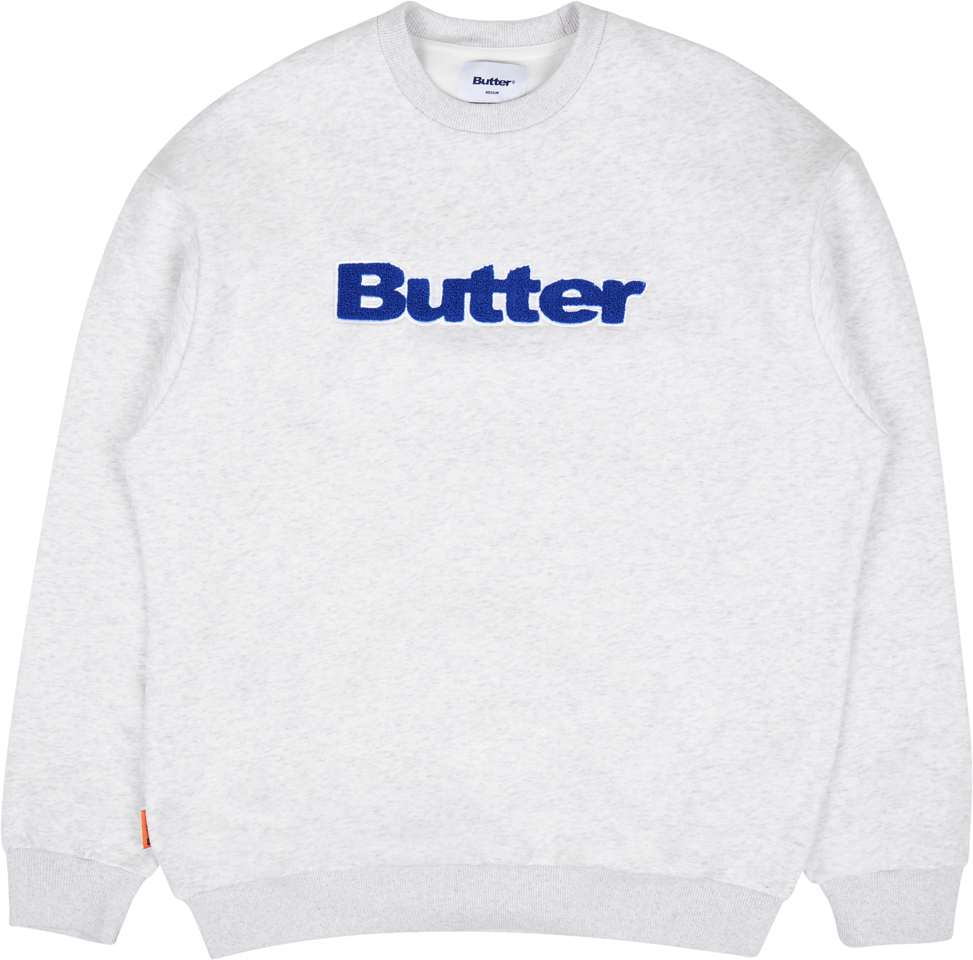 Chenille Logo Crewneck Sweatsh Ash Grey, Male, Tøj, hættetrøjer og sweatshirts, Hvid, L