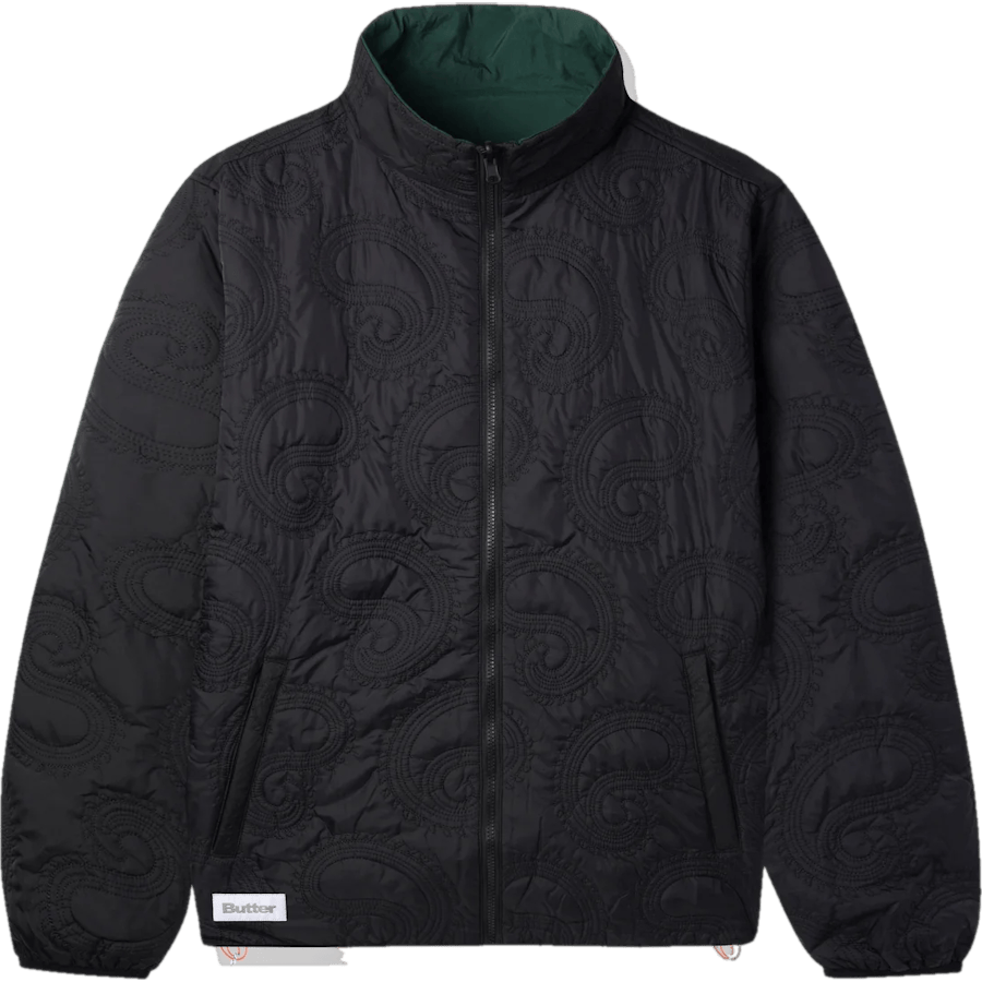 Paisley Reversible Puffer Jack Black