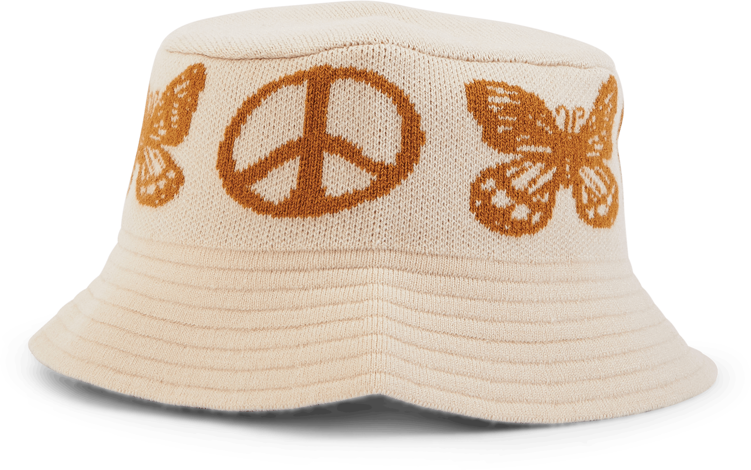 Tour Knit Bucket Hat Cream, Unisex, Klær, luer og caps, Hvit, L/XL