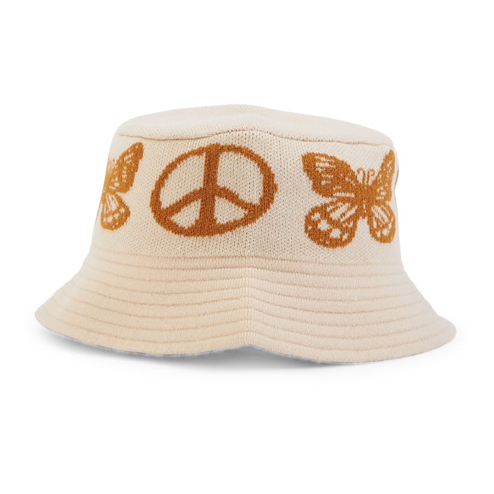 Tour Knit Bucket Hat Cream, Unisex, Apparels, hats & caps, White, S/M