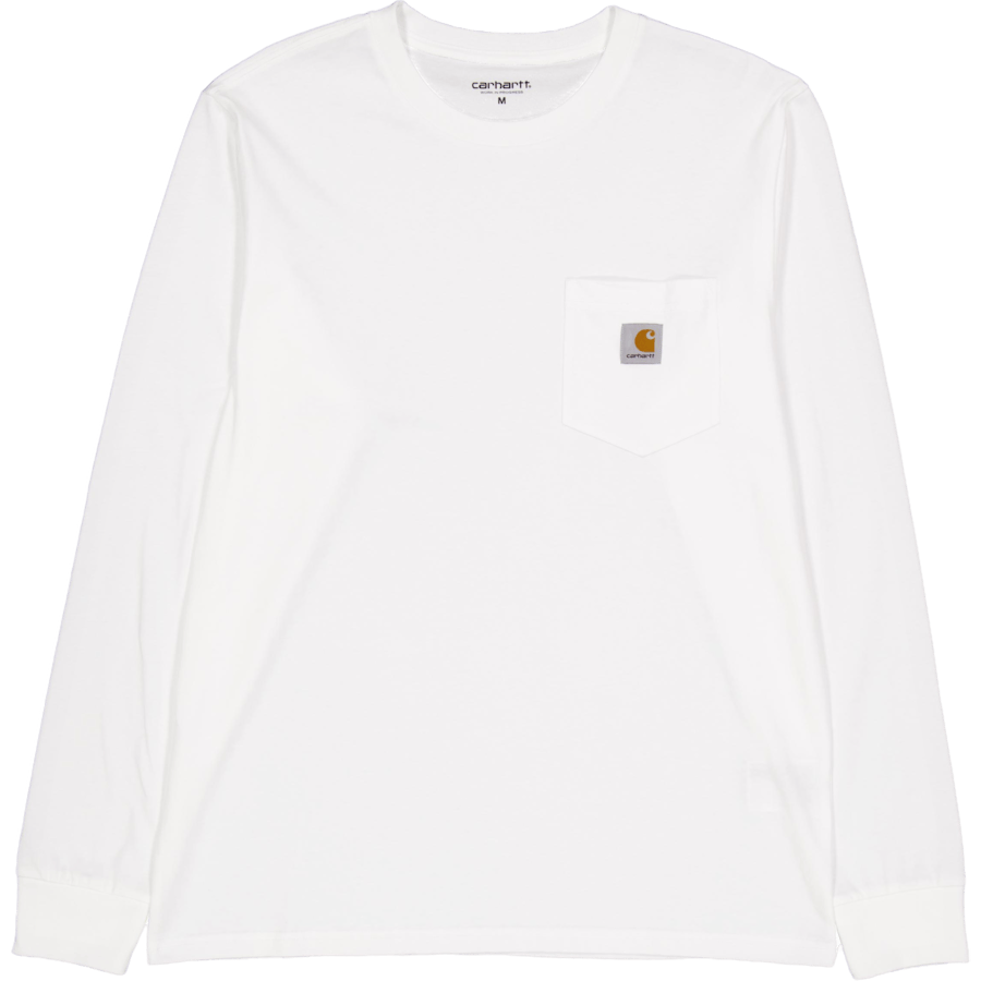 L/s Pocket T-shirt White