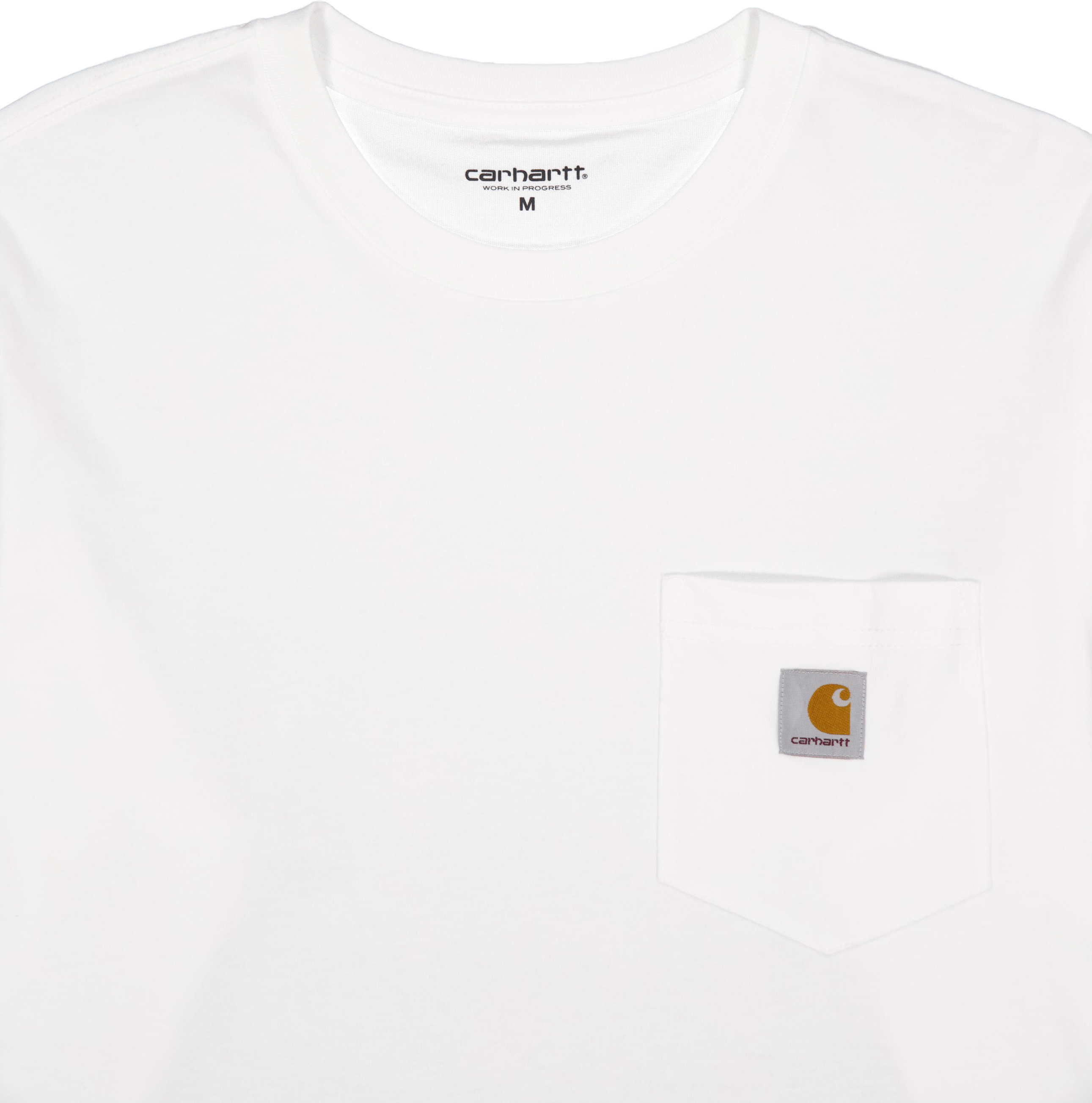 L/s Pocket T-shirt White - Bild 3