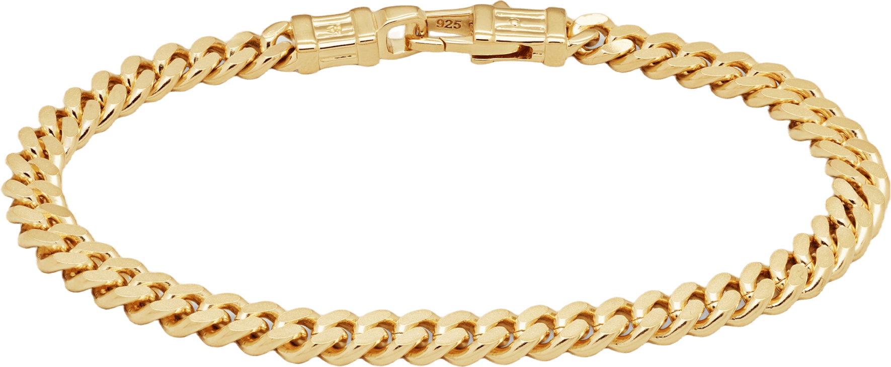 Curb Bracelet L Gold Gold