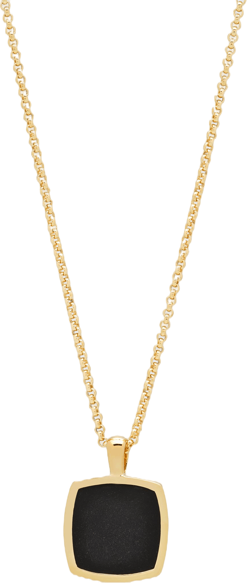 Cushion Pendant Onyx Gold Silver, Unisex, Equipment, other accessories, Silver, 24,5" / 63,2 cm