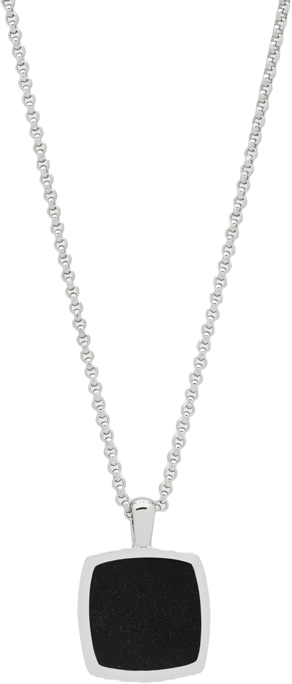 Cushion Pendant Onyx Silver, Unisex, Apparatuur, andere accessoires, Zilver, 24,5" / 63,2 cm