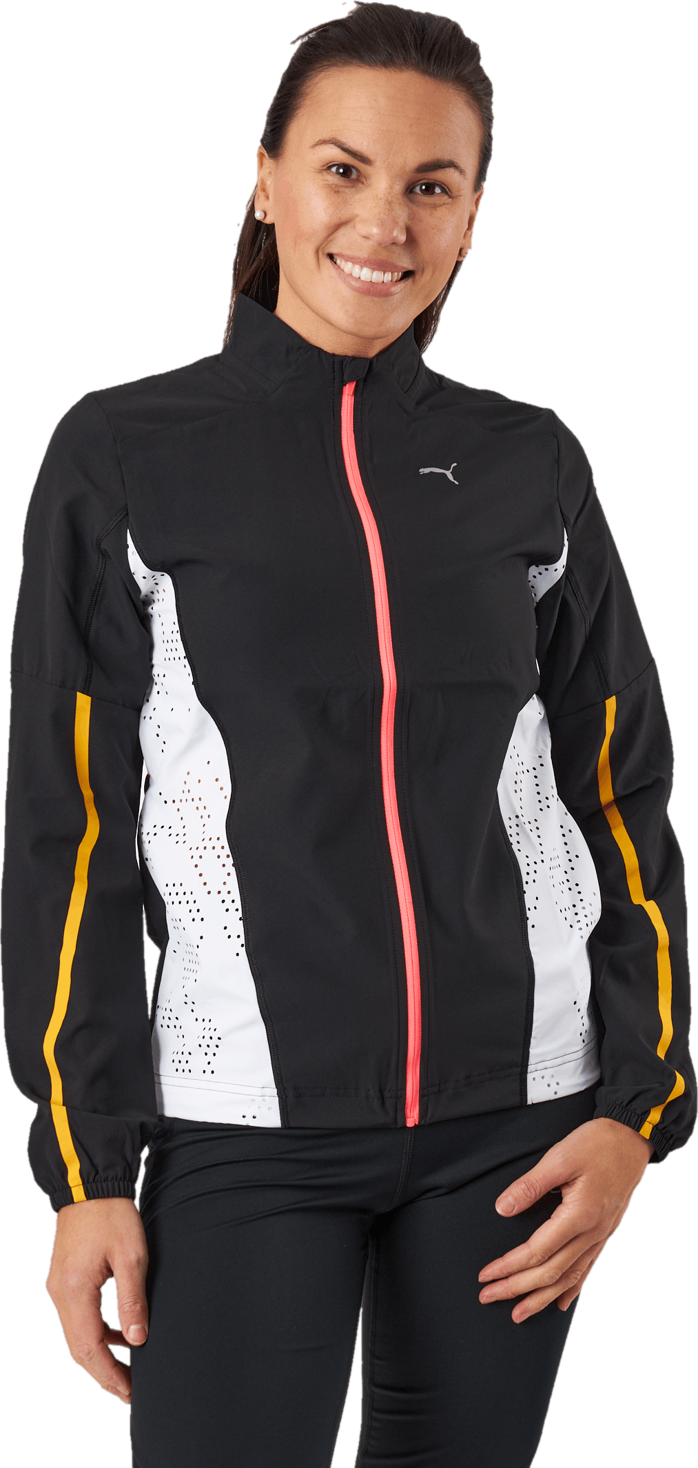 Run Ultraweave S Woven Jacket Puma Black-puma White, Female, Apparels, jackets, Running, Black, S