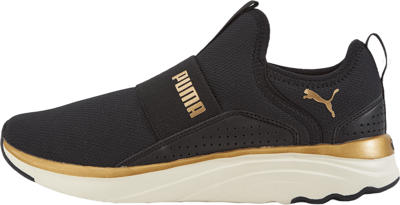 Softride Sophia Slip-on Wn S Puma Black-puma Gold-warm Whit, Female, Shoes, Trainers, Black, UK 7,5