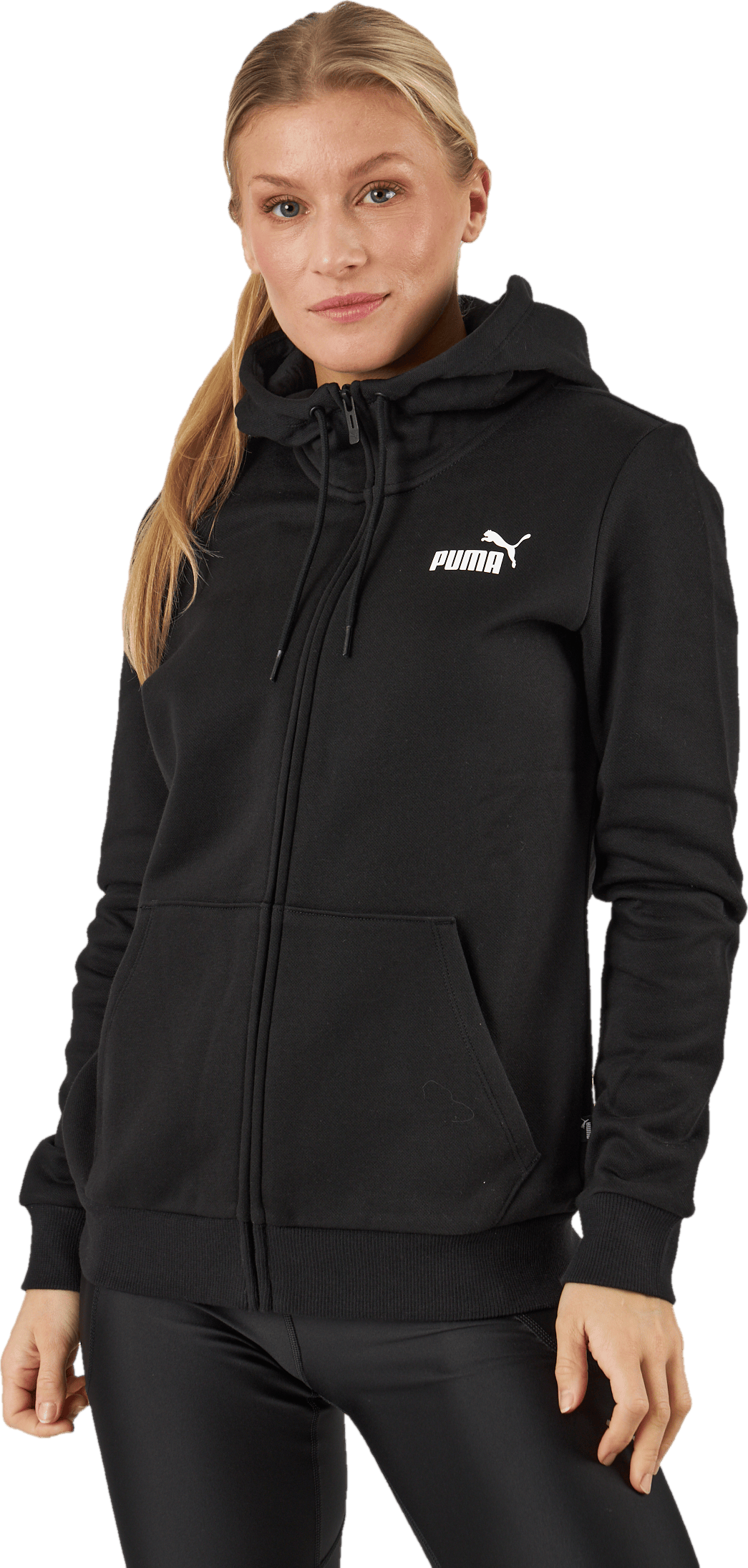 Ess Small Logo Full-zip Hoodie Puma Black