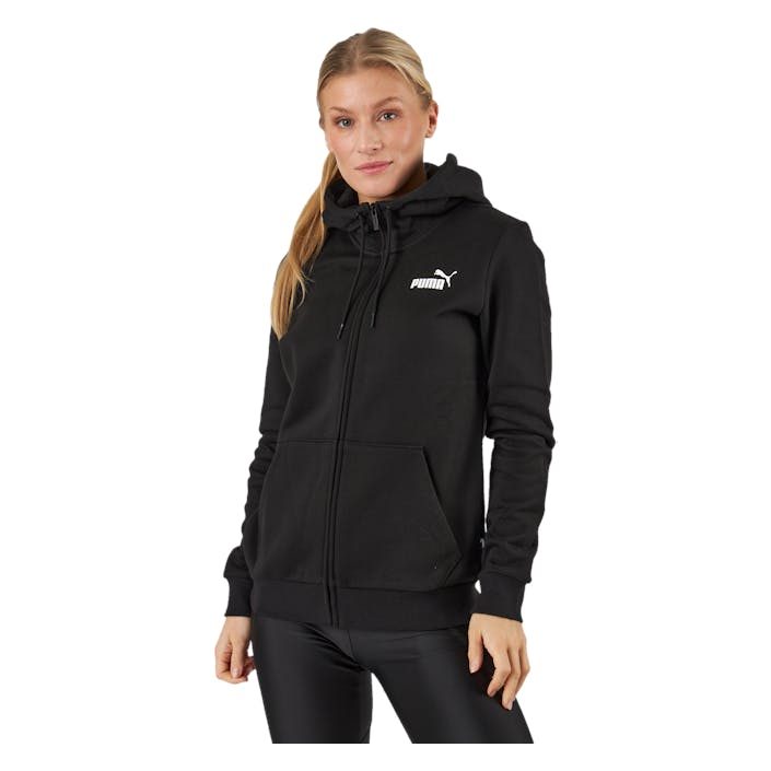 Ess Small Logo Full-zip Hoodie Puma Black, Female, Apparels, Shirts, Workout, Black, M