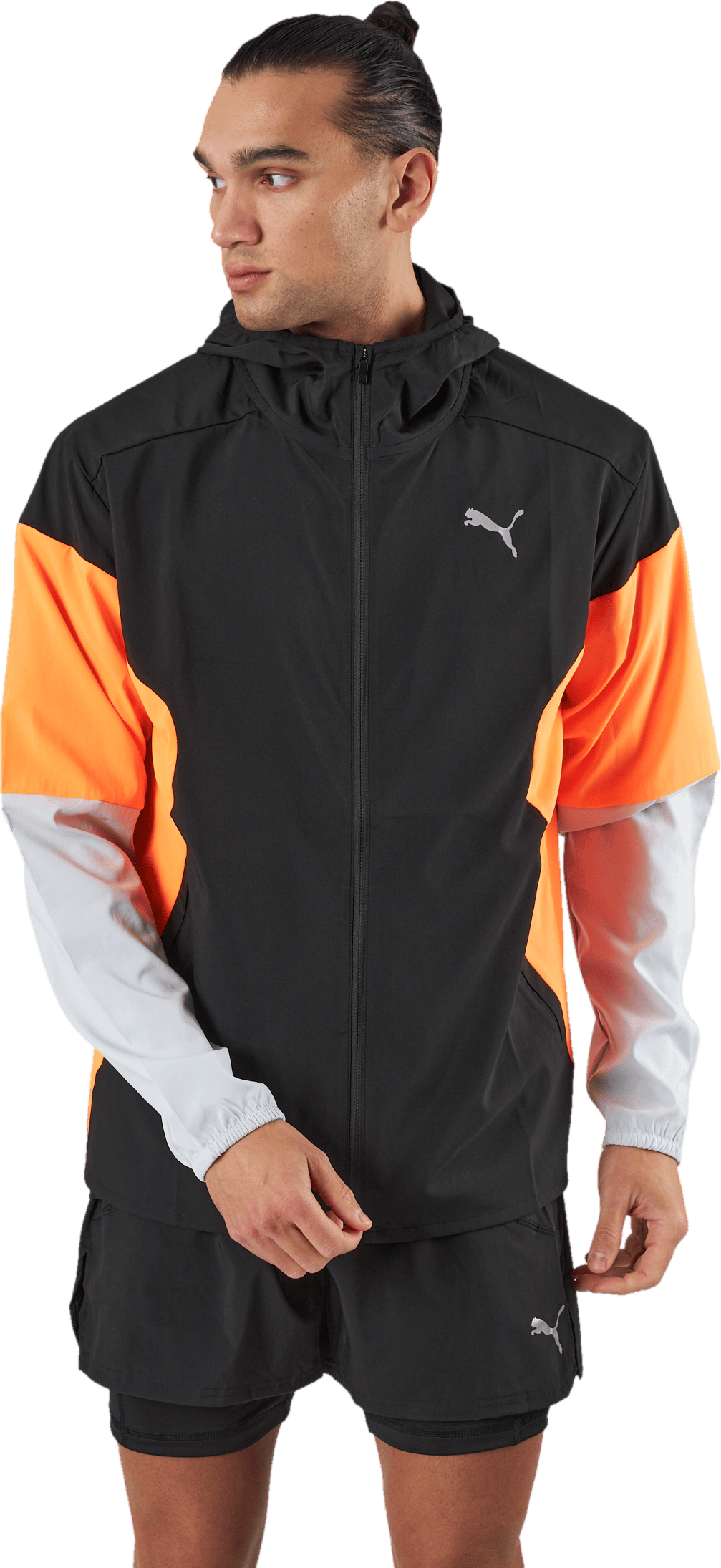 Run Lightweight Jacket Puma Black-ultra Orange