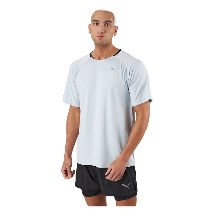 Run Cloudspun Ss Tee Platinum Gray, Male, Odevy, Tričko, Beží, Modrá, L