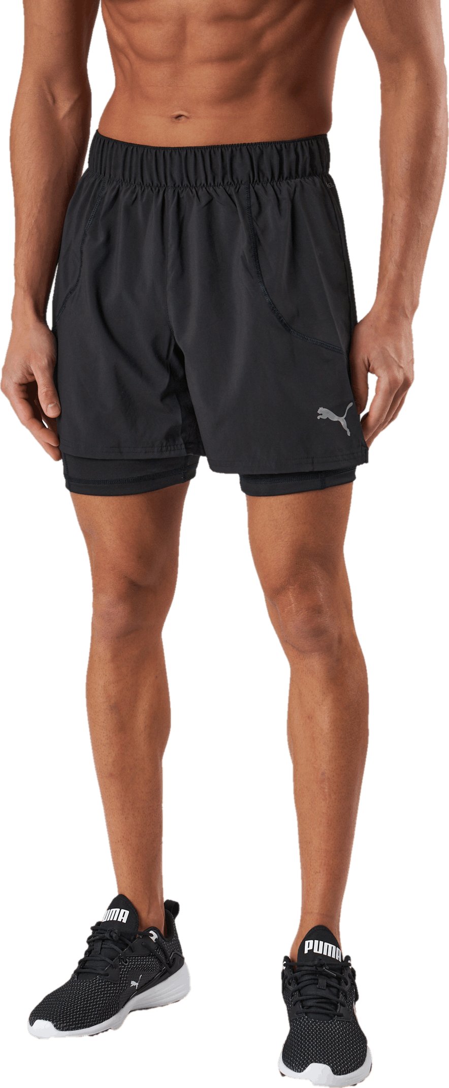 Run 2in1 5" Short Puma Black, Male, Apparels, Shorts, Running, Black, XXL