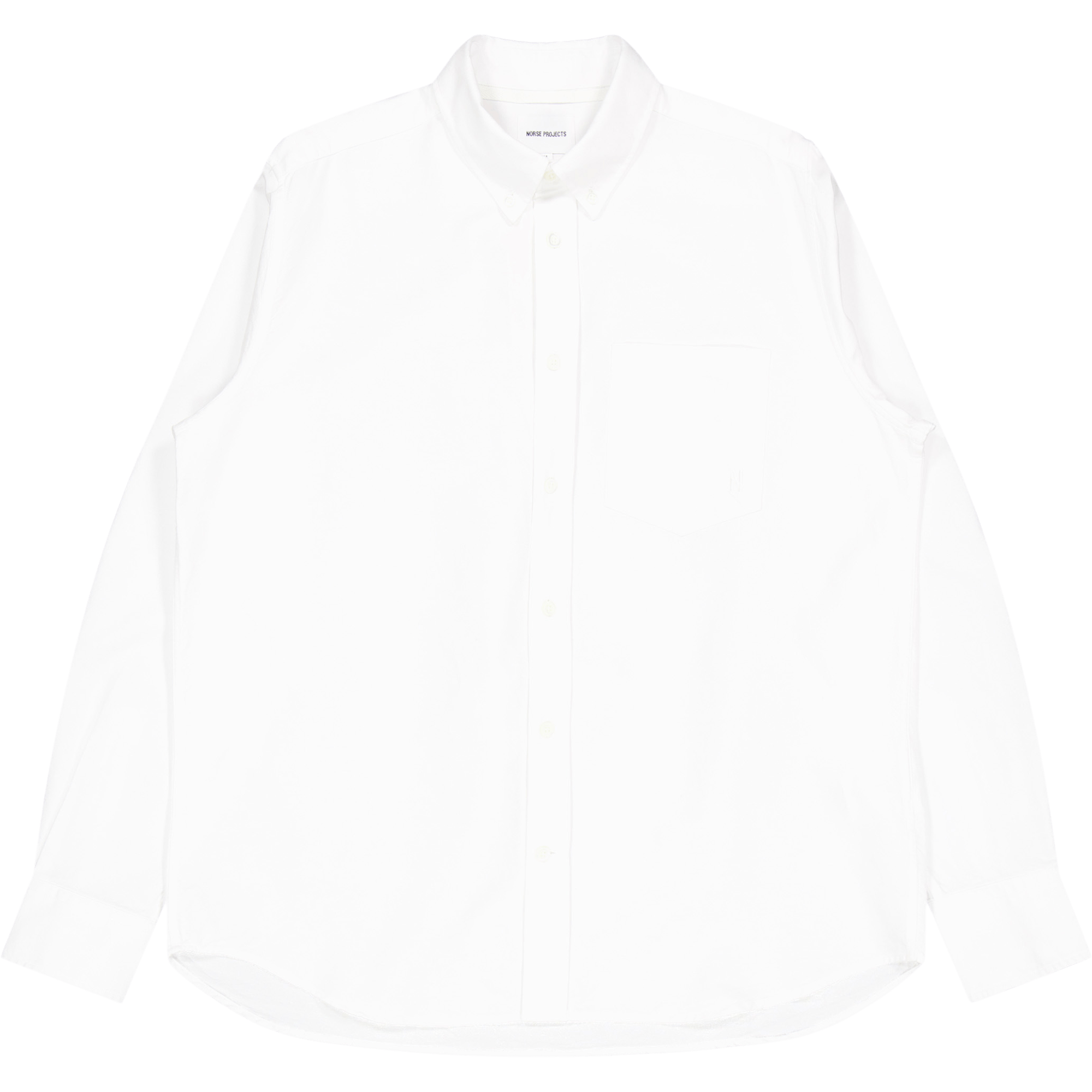 Algot Oxford Monogram White, Male, Odzież, Koszule, Biały, S