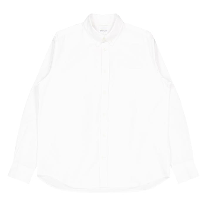 Algot Oxford Monogram White, Male, Odzież, Koszule, Biały, S