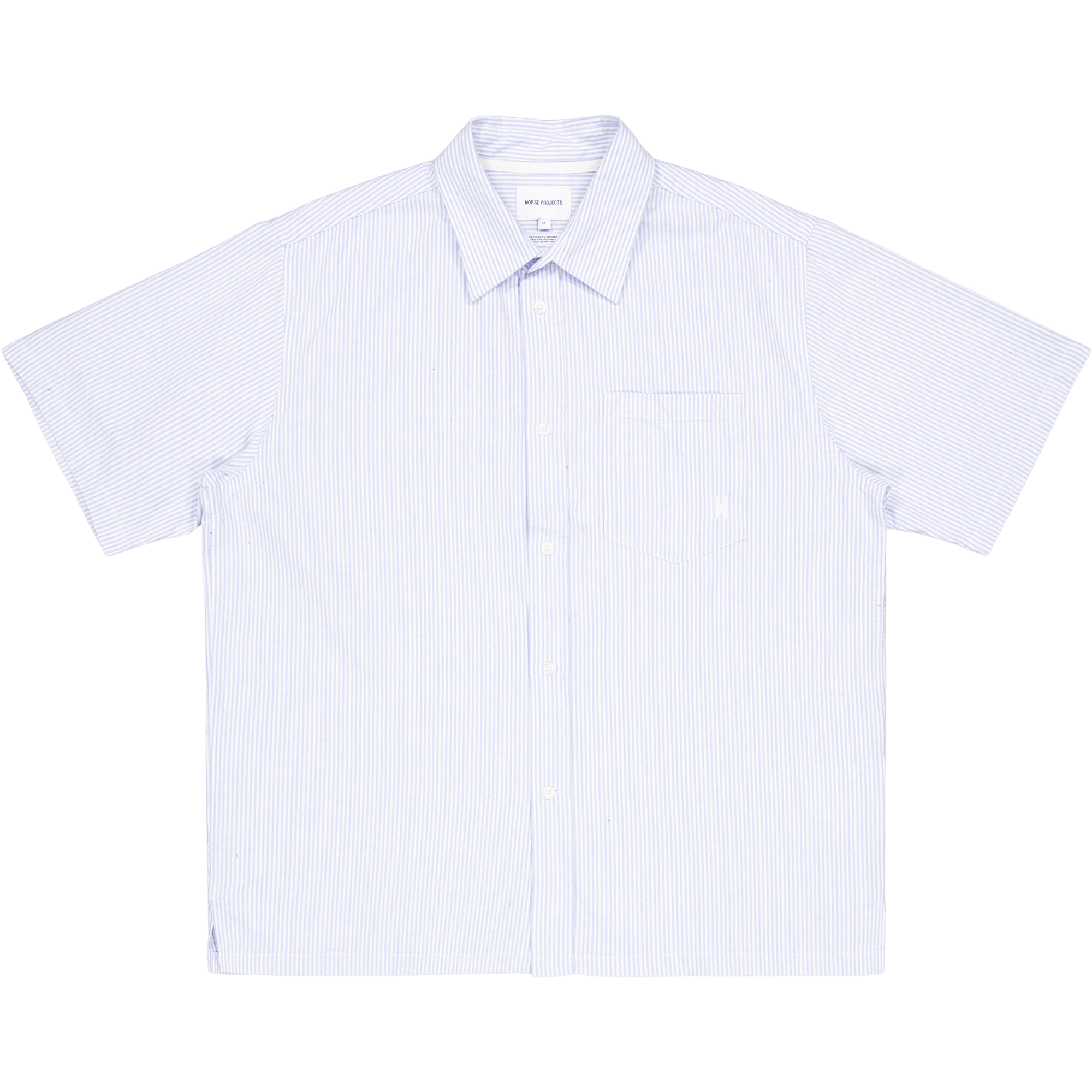 Ivan Oxford Monogram Blue Stripe, Male, Odzież, Koszule, Biały, XXL