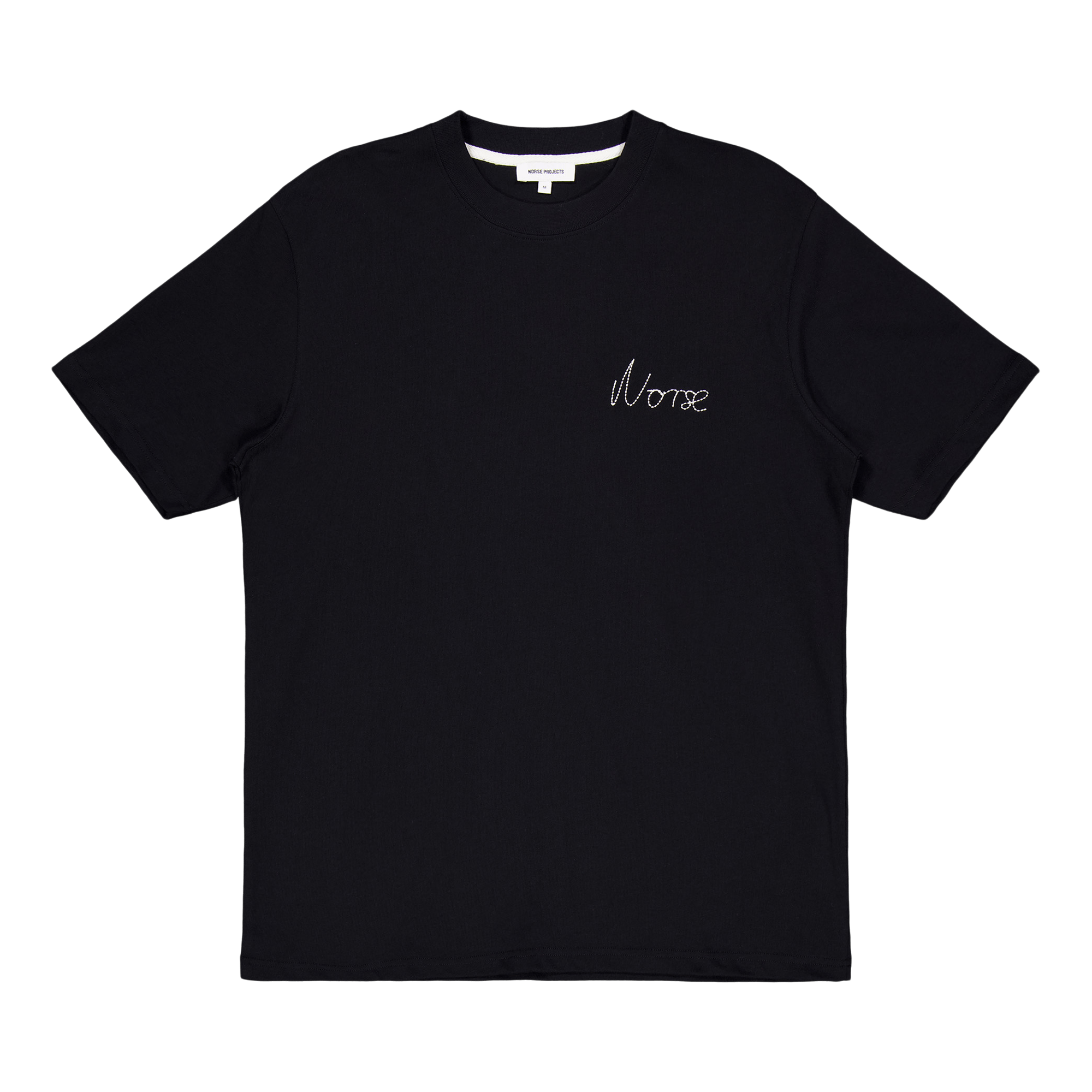 Johannes Chain Stitch Logo Black, Male, Bekleidung, T-Shirt, Schwarz, L