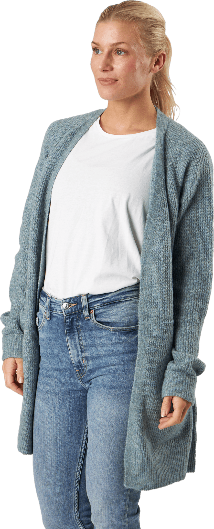 Pcellen Ls Long Knit Cardigan  Trooper