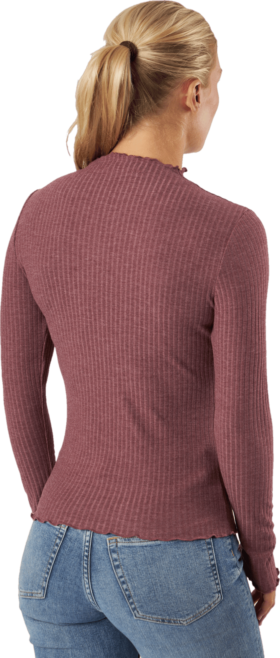 Emma L/s High Neck Top Noos Jr Rose Brown - Bild 3