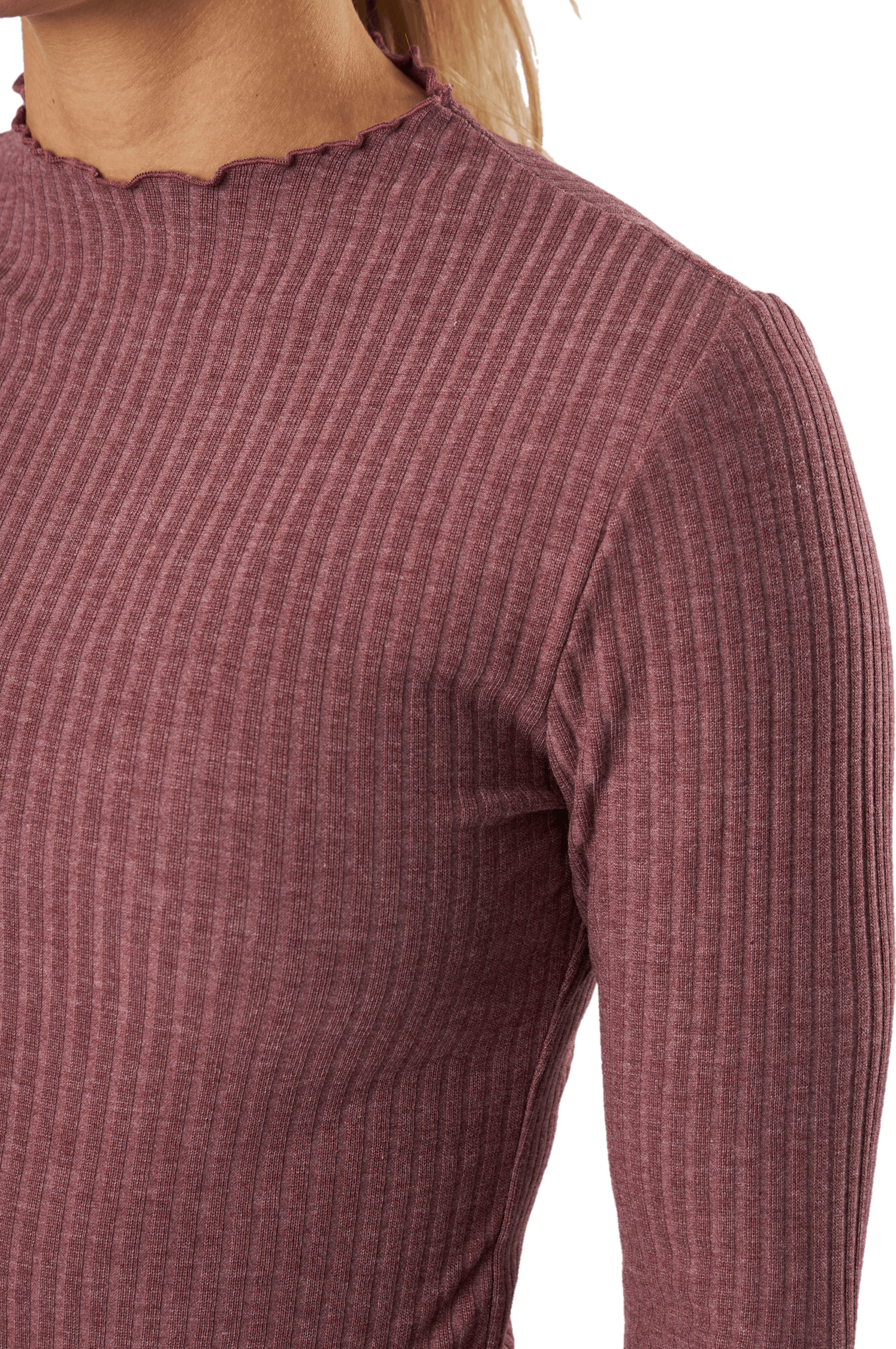 Emma L/s High Neck Top Noos Jr Rose Brown - Bild 4