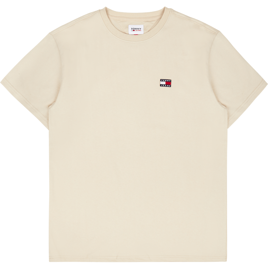 Tjm Clsc Tommy Xs Badge Tee Beige