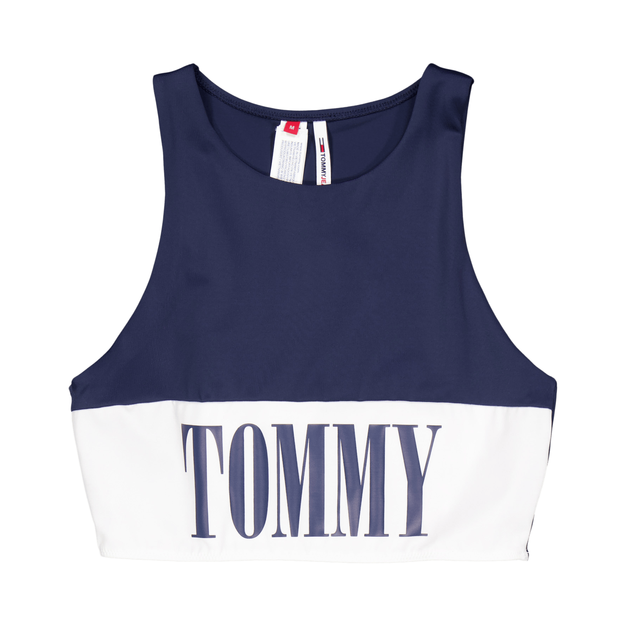 High Neck Crop Top  (ext Sizes Blue