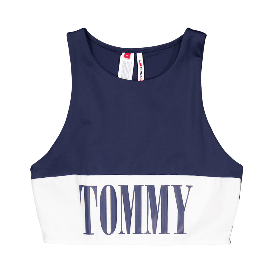 High Neck Crop Top (ext Sizes Blue