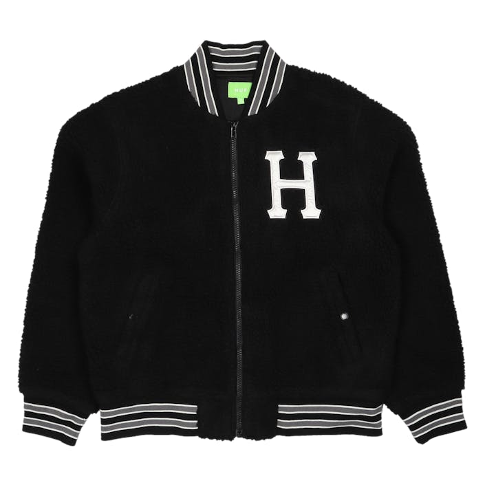 Sherpa Varsity Jacket Black, Male, Vêtements, vestes, Noir, L