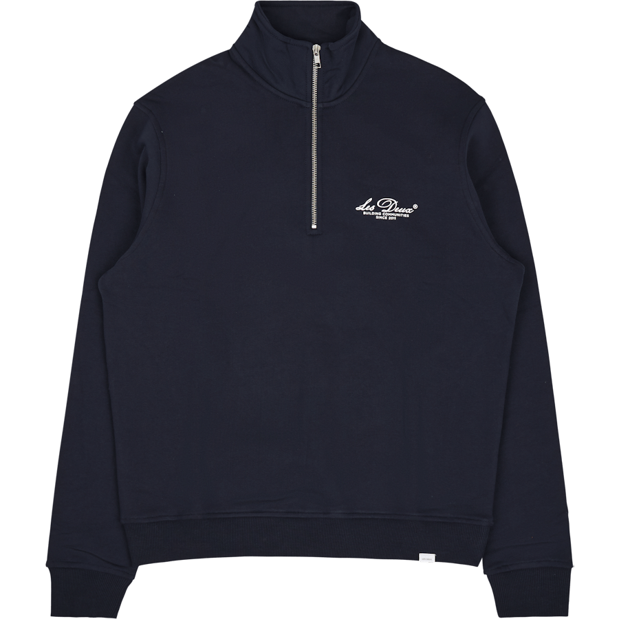 Les Deux Cedric Half-zip Sweatshirt Dark