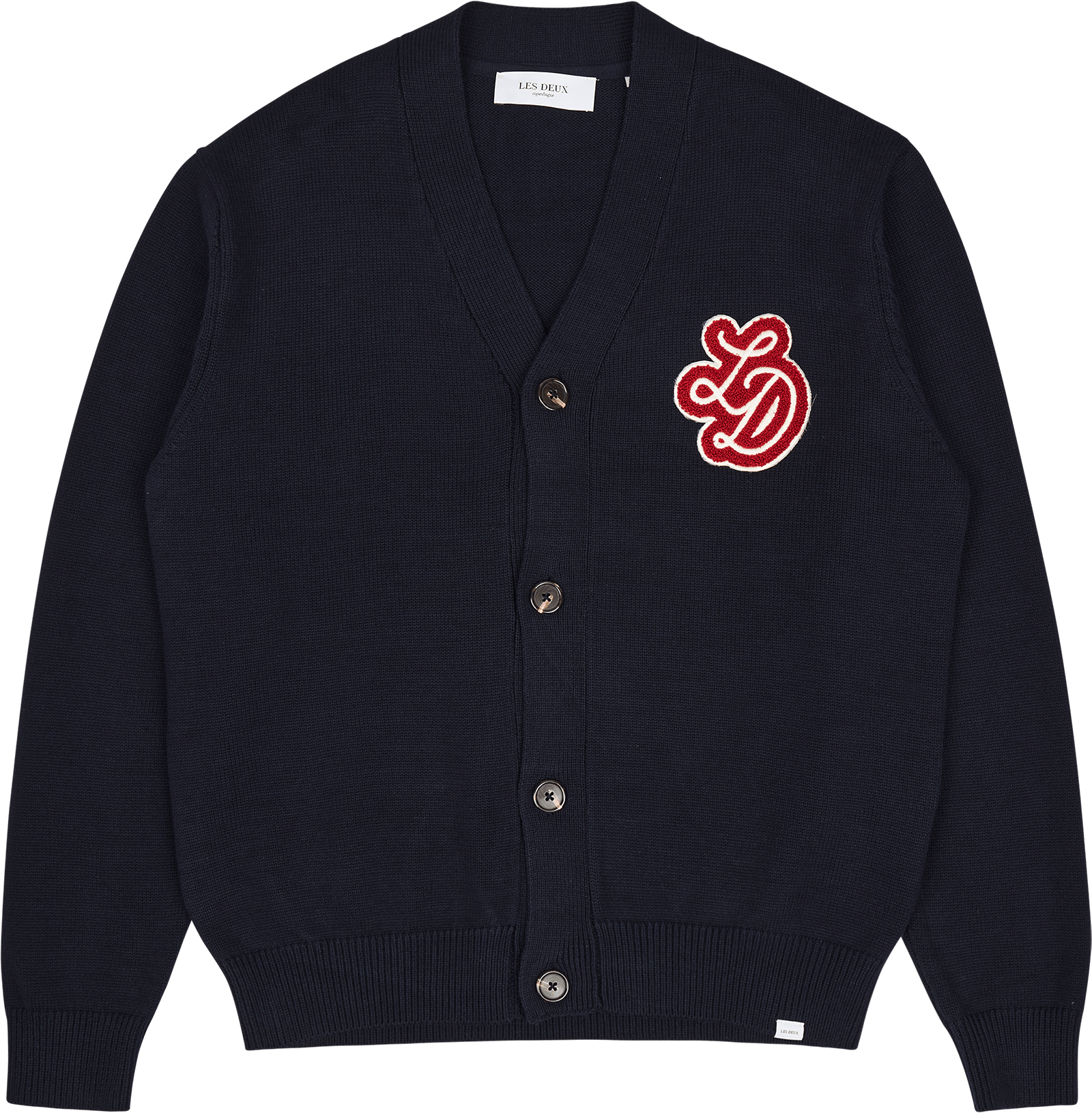 Les Deux Forrest Varsity Cardigan Dark