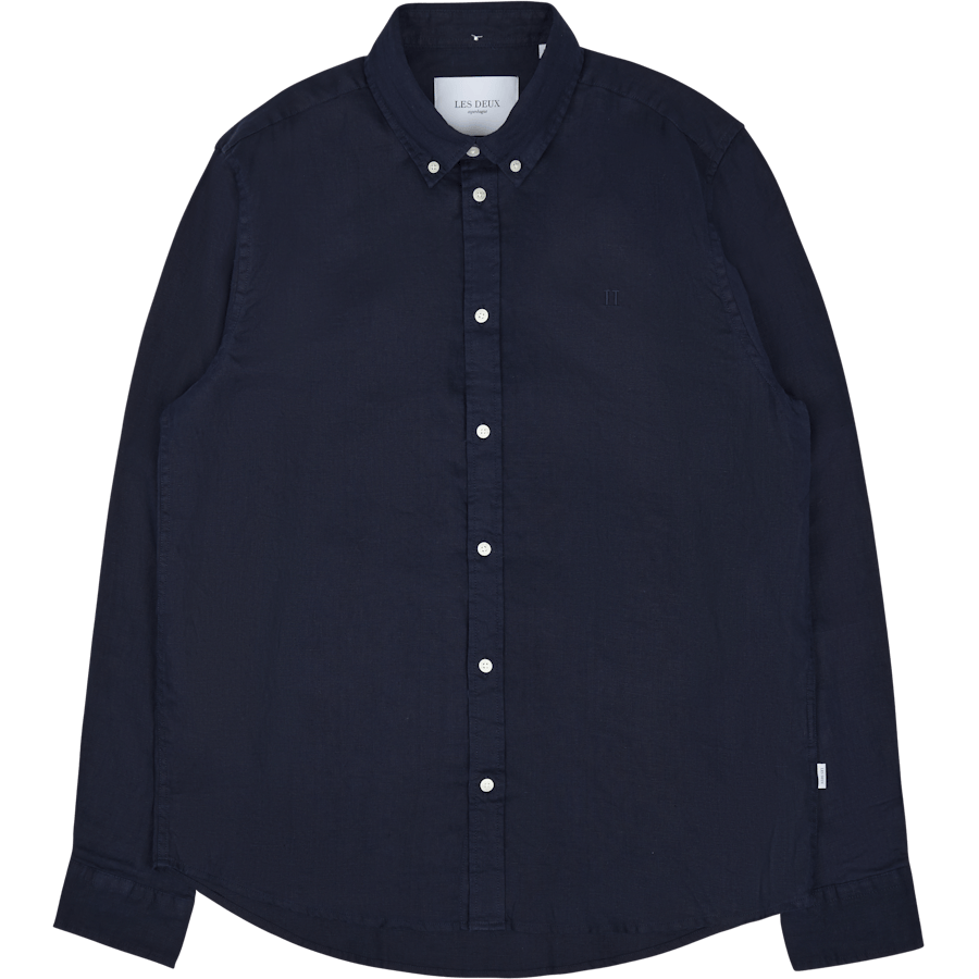 Les Deux Kristian Linen B.d. Shirt Dark